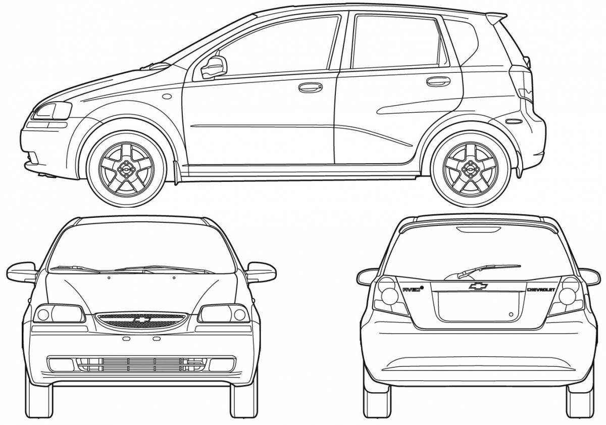 Как нарисовать шевроле авео т300