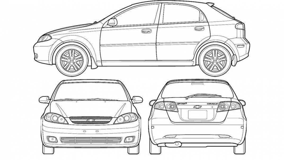 Шевроле кобальт нарисовать