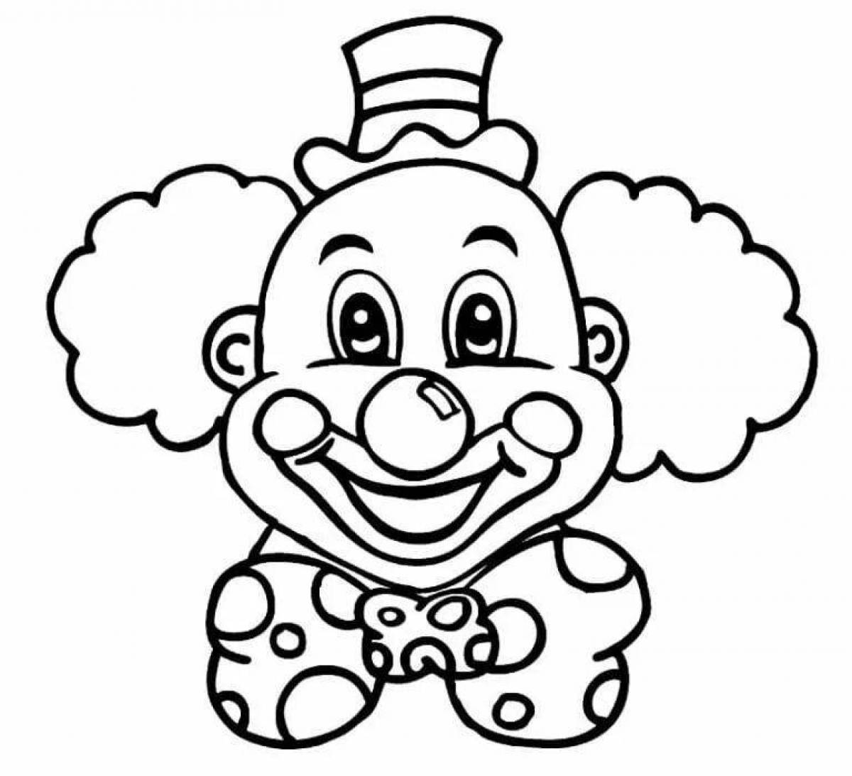 Лицо клоуна раскраски для детей