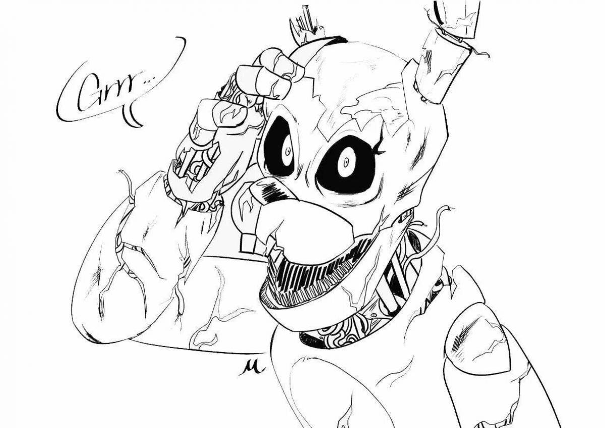 Coloring Pages Fnaf springtrap (37 pcs) - download or print for free #7382