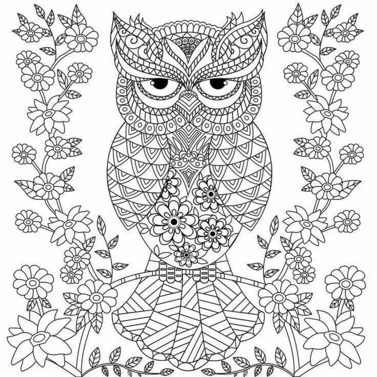 Adorable owl coloring by numbers