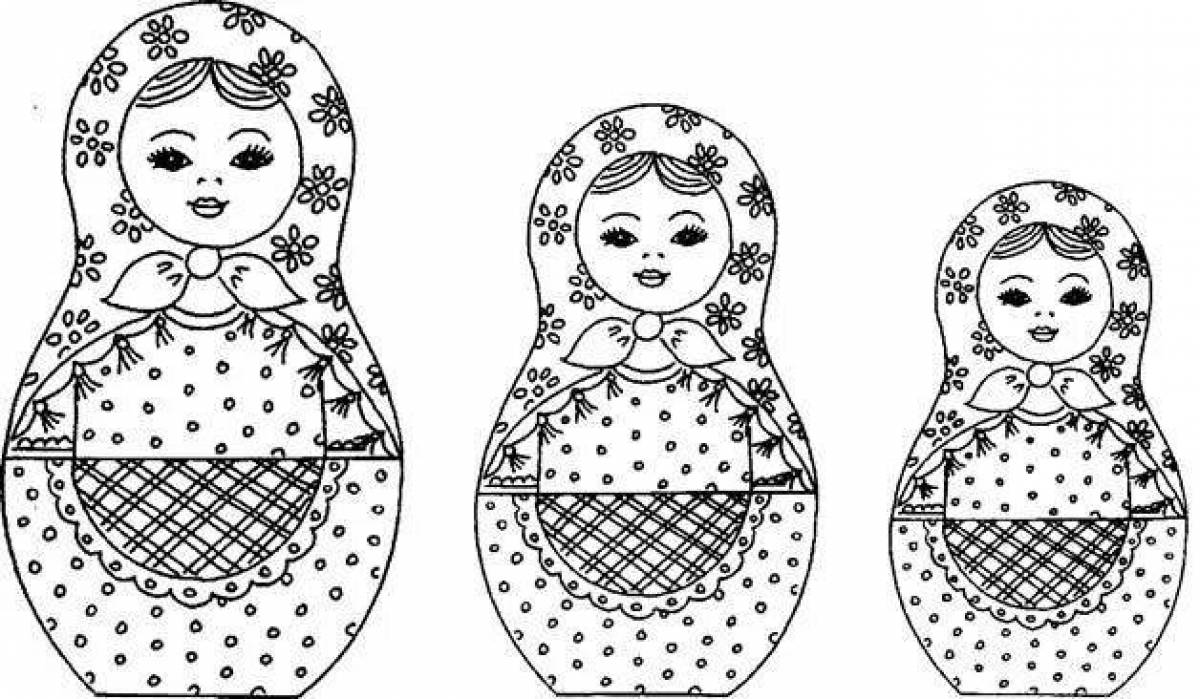 Gorgeous matryoshka in the middle group