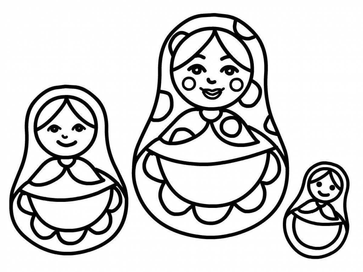 Big nesting doll in the middle group