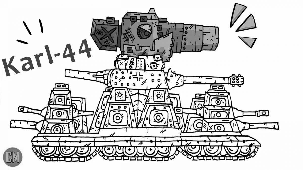 Animated coloring tank kv 44