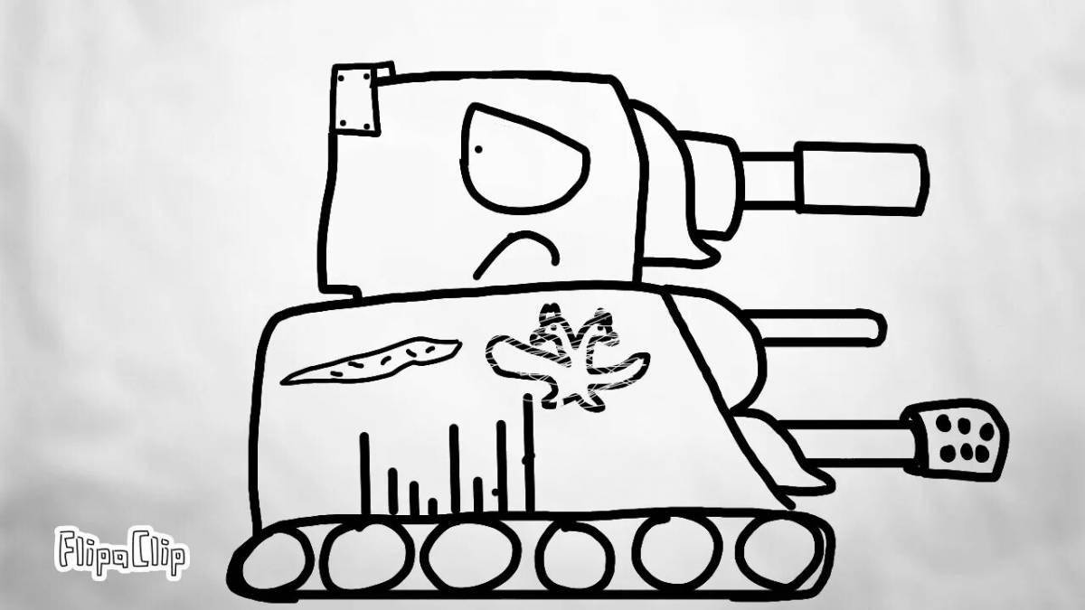Tank kv 44 from cartoons about tanks #3