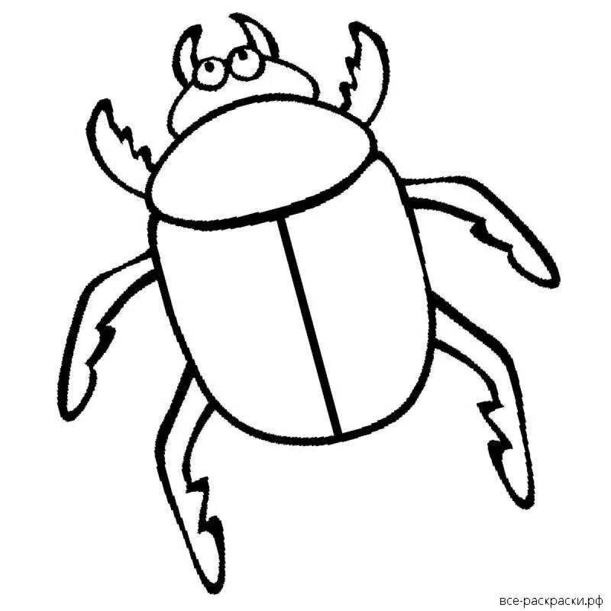 Incredible beetle coloring book for kids