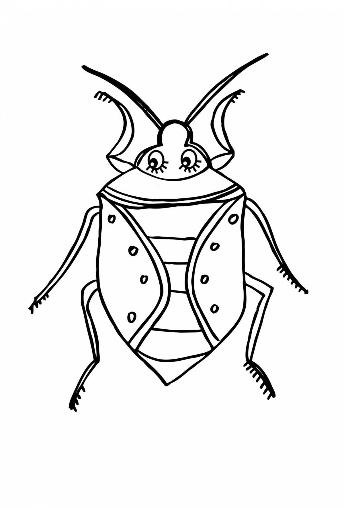 Outstanding beetle coloring book for kids