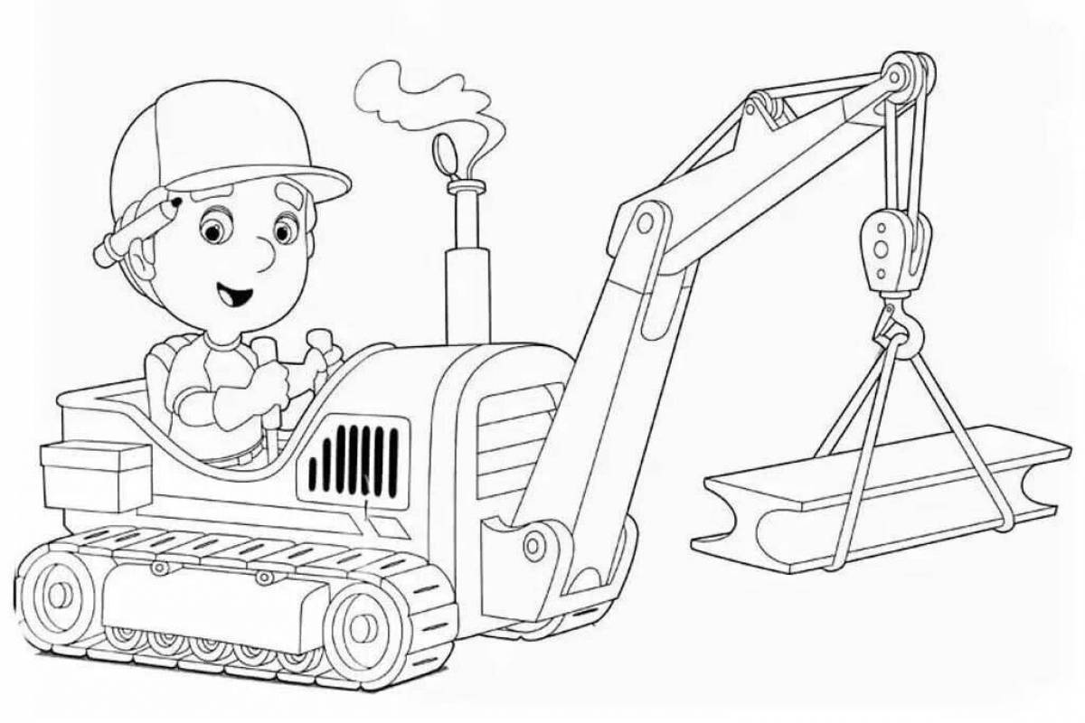 Coloring book cheeky crane for kids