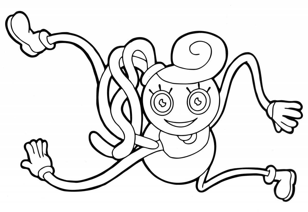 Charming coloring page mother long-legged haggy waggie