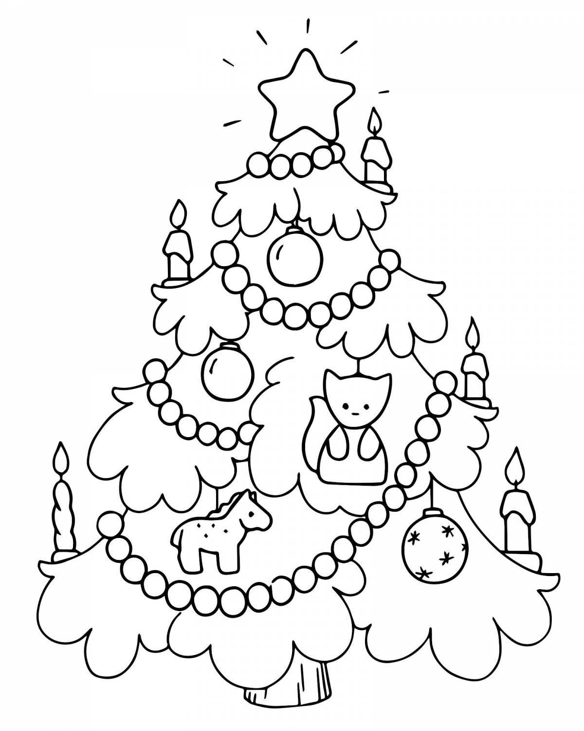 Grand Christmas tree with toys