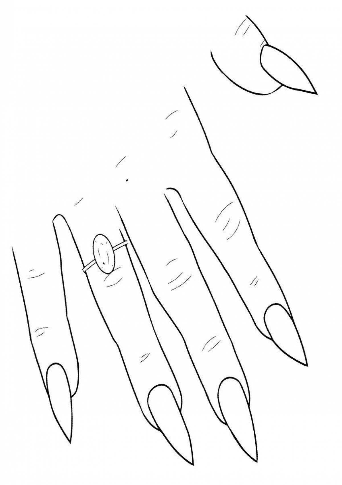 Рука с ногтями для маникюра #5