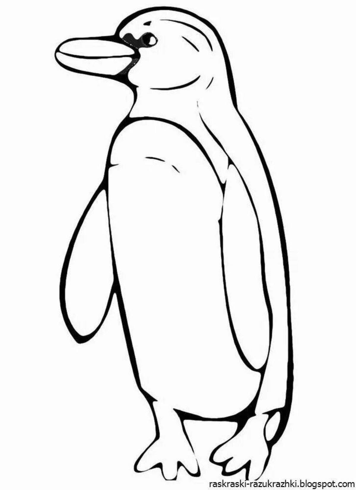 Живая раскраска пингвин