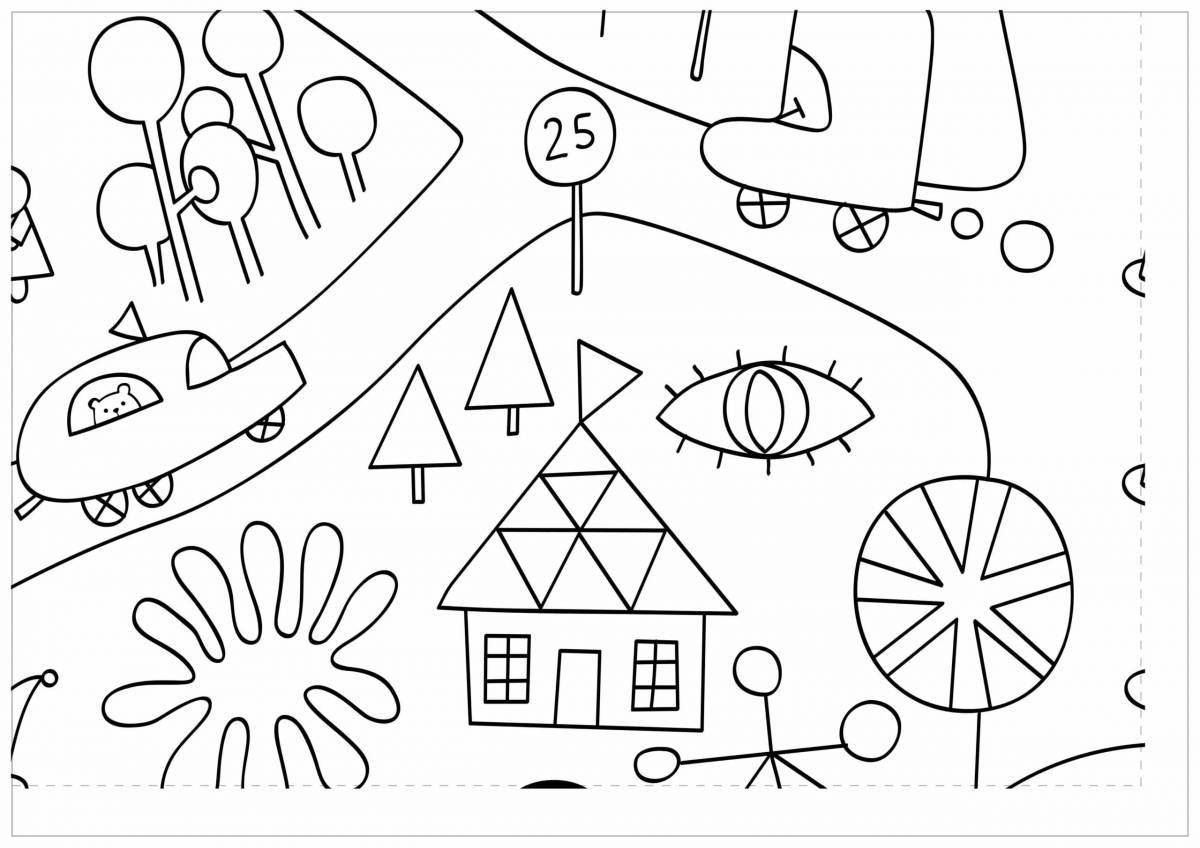 Color-frenzy big glue coloring page for kids