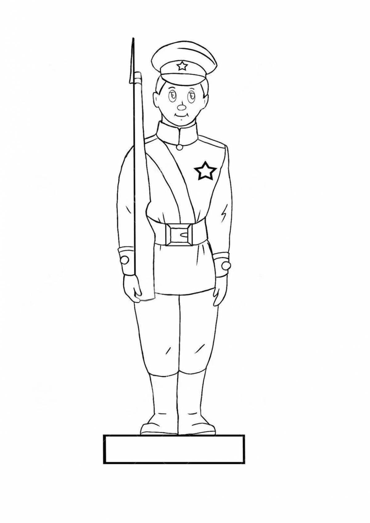 Great soldier on post drawing