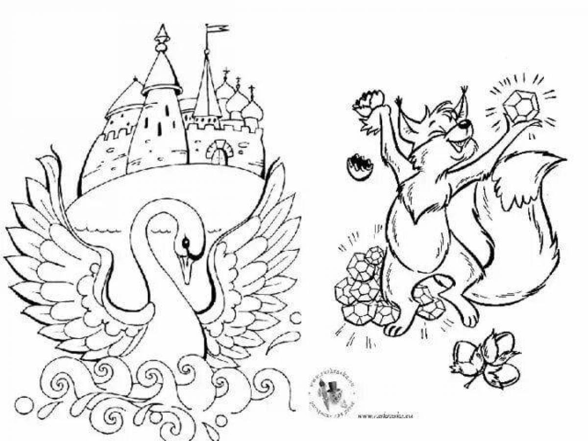 Coloring page amazing swan princess
