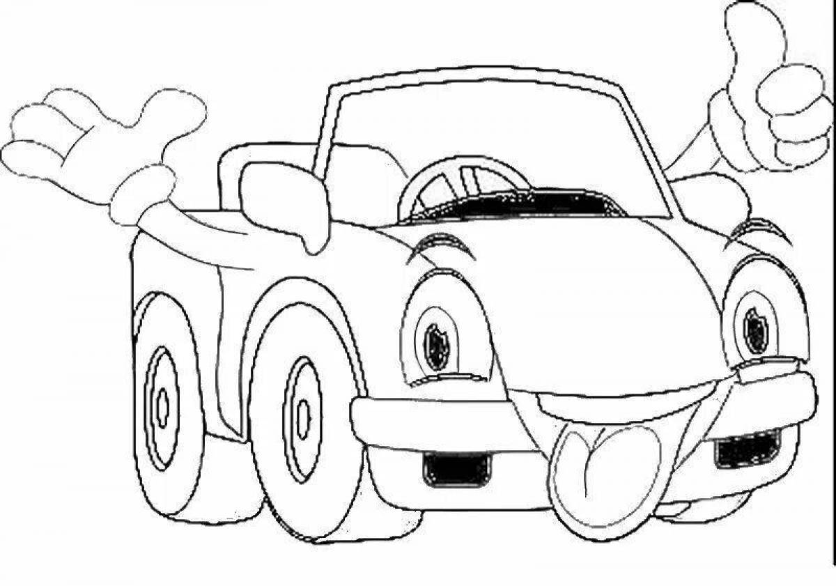 Cute racing car coloring pages for little ones