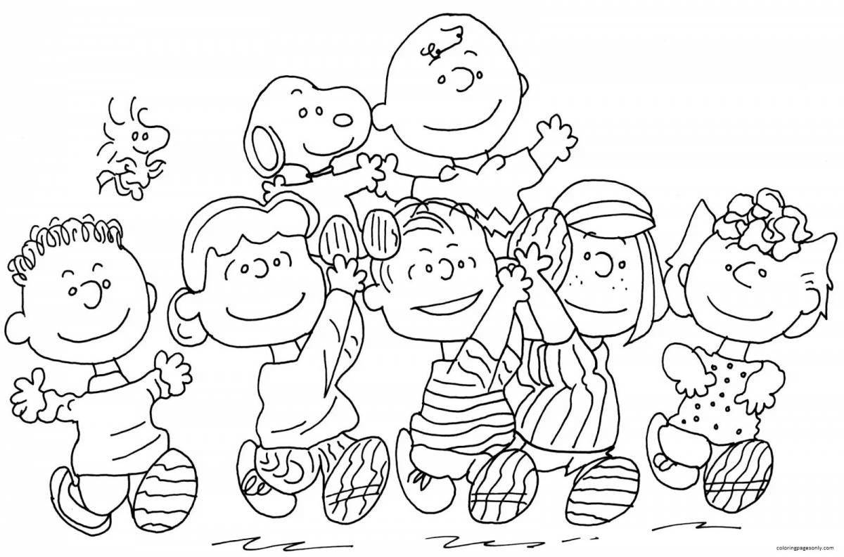 Amazing rainbow friends coloring page