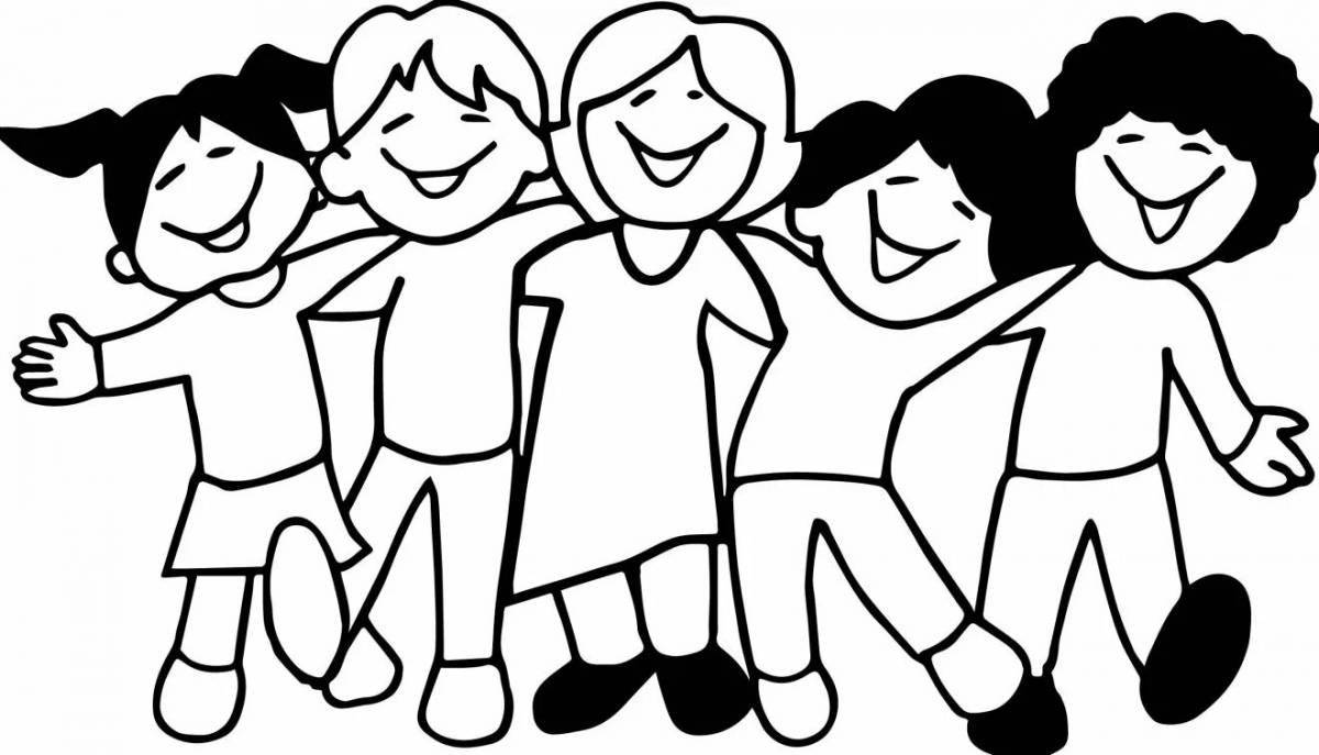 Awesome rainbow friends coloring page
