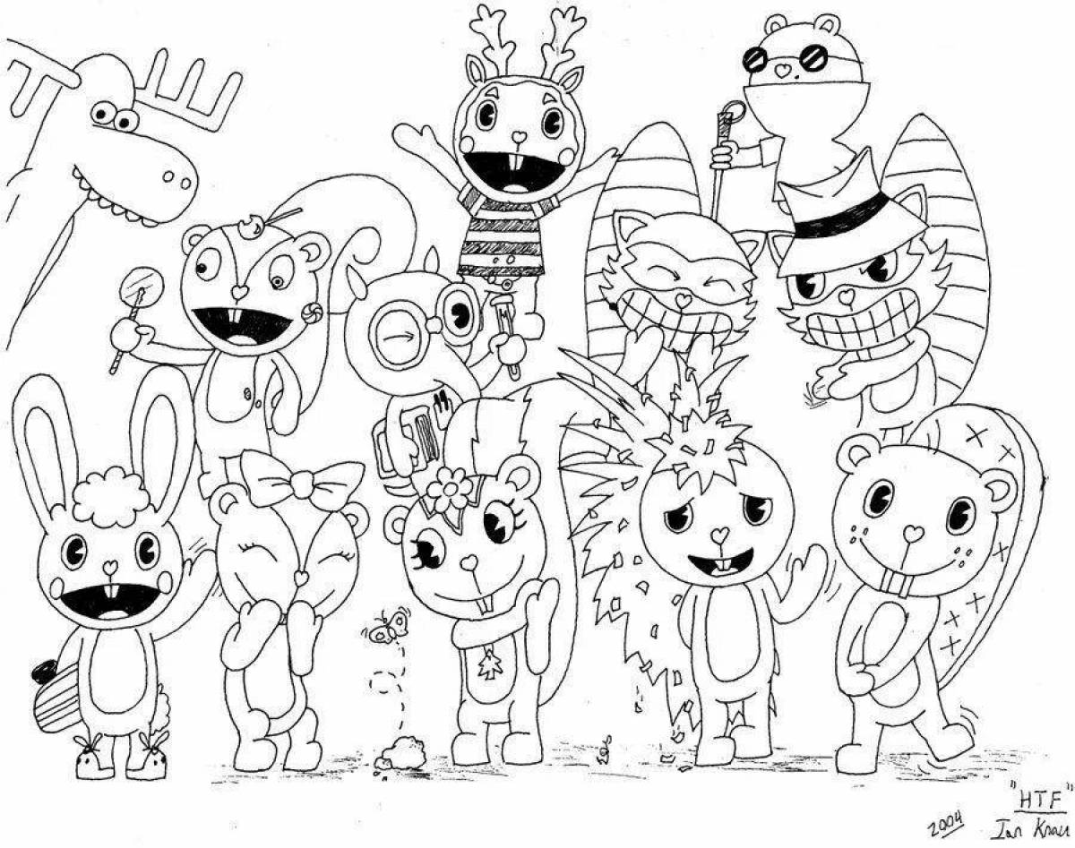 Flawless rainbow friends coloring page