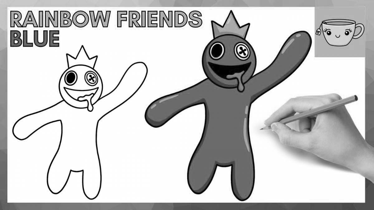 Phenomenal rainbow friends coloring page