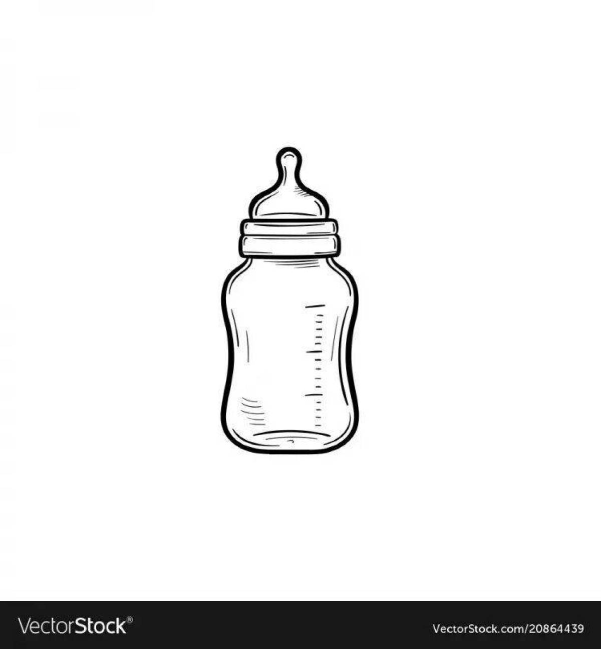 Glowing bottle coloring page