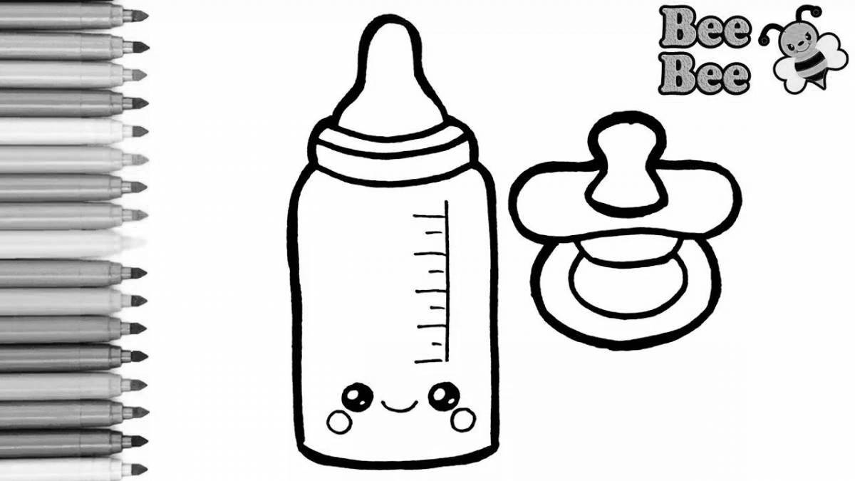 Glitter bottle coloring page