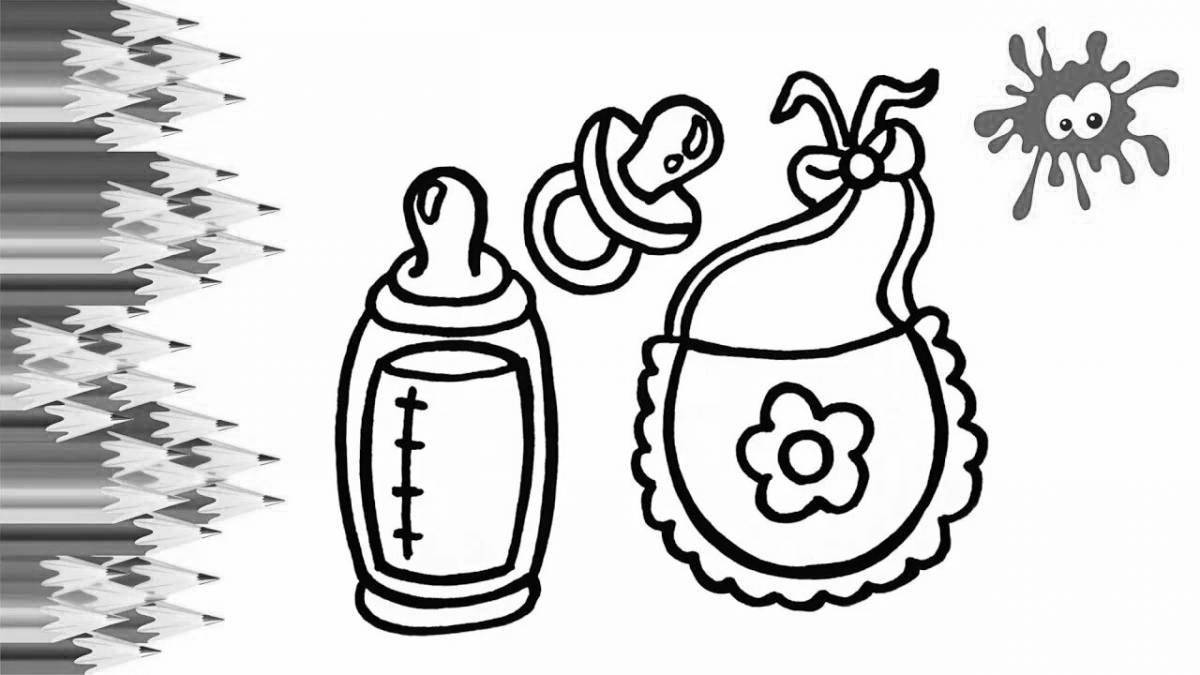 Gorgeous bottle coloring page
