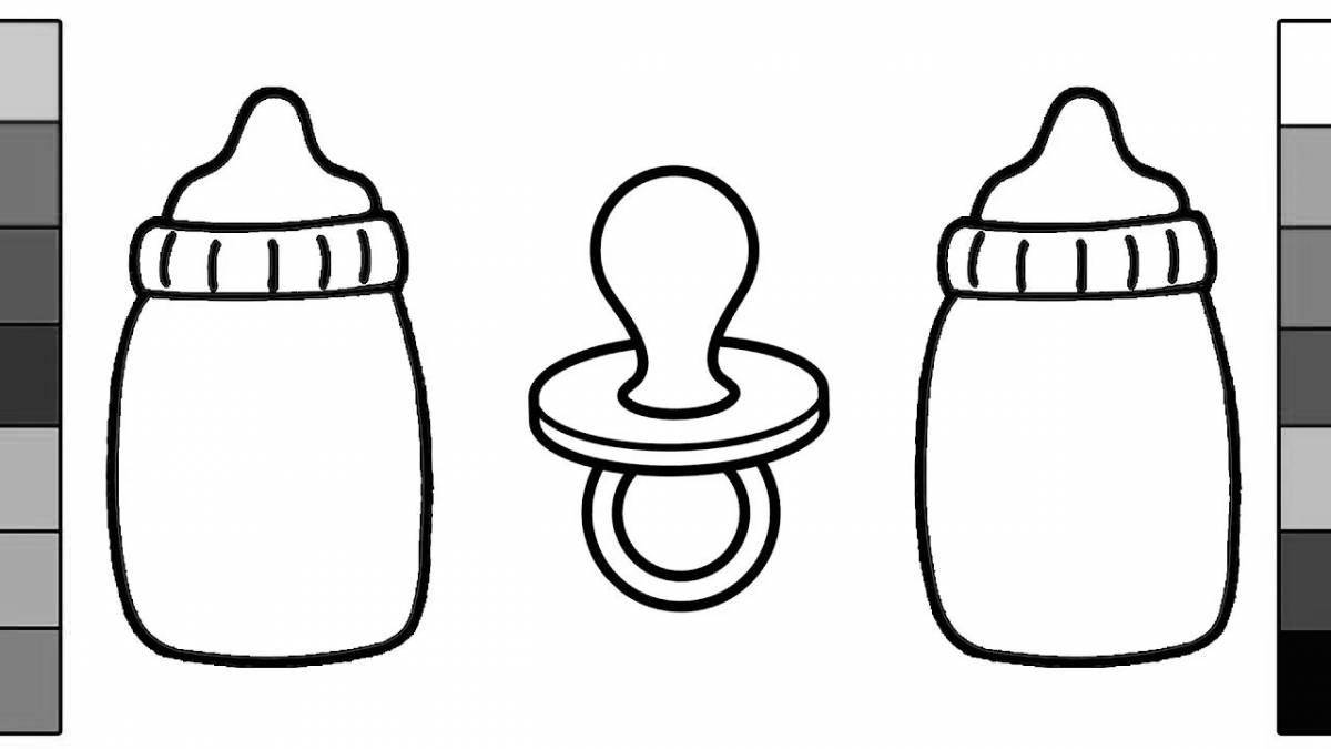 Charming bottle coloring page