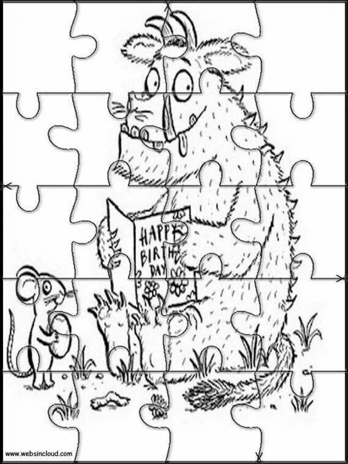Attractive gruffalo coloring page