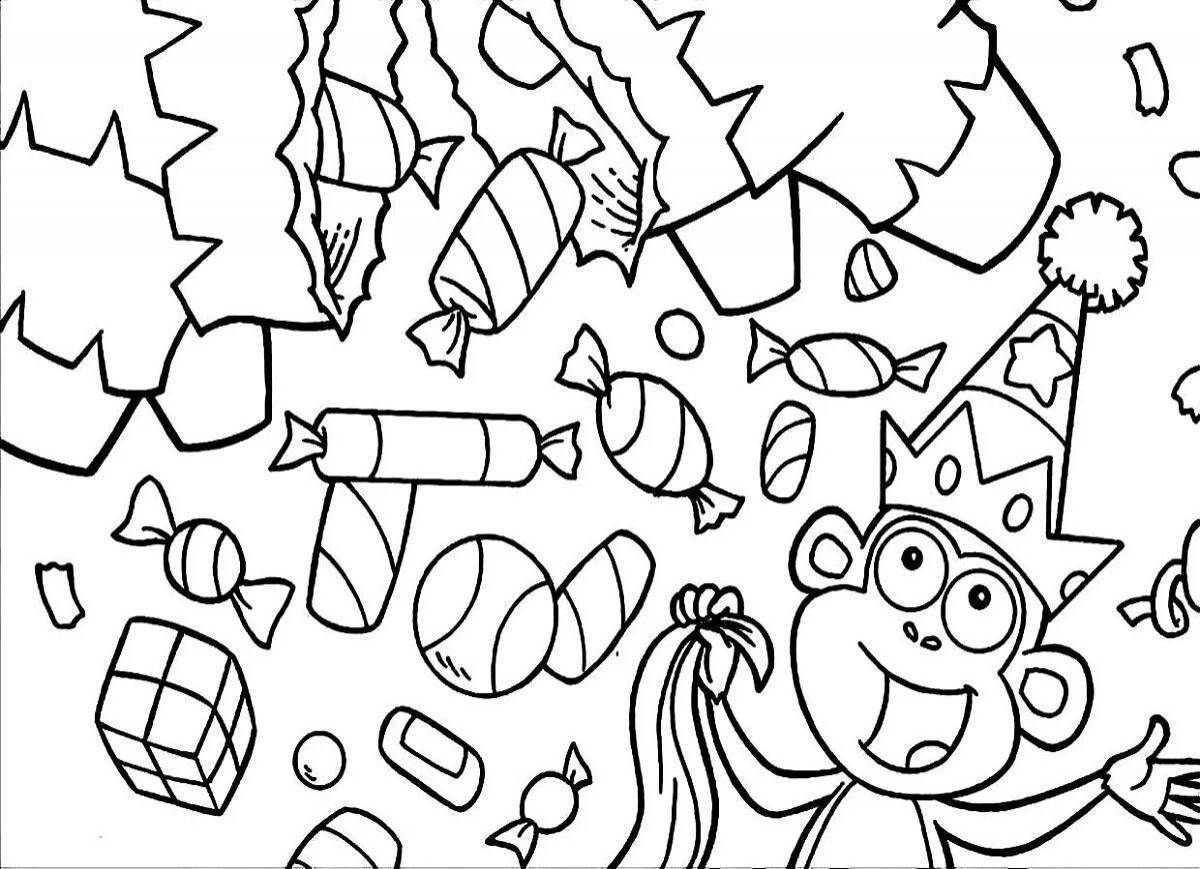 Colored marmalade coloring pages