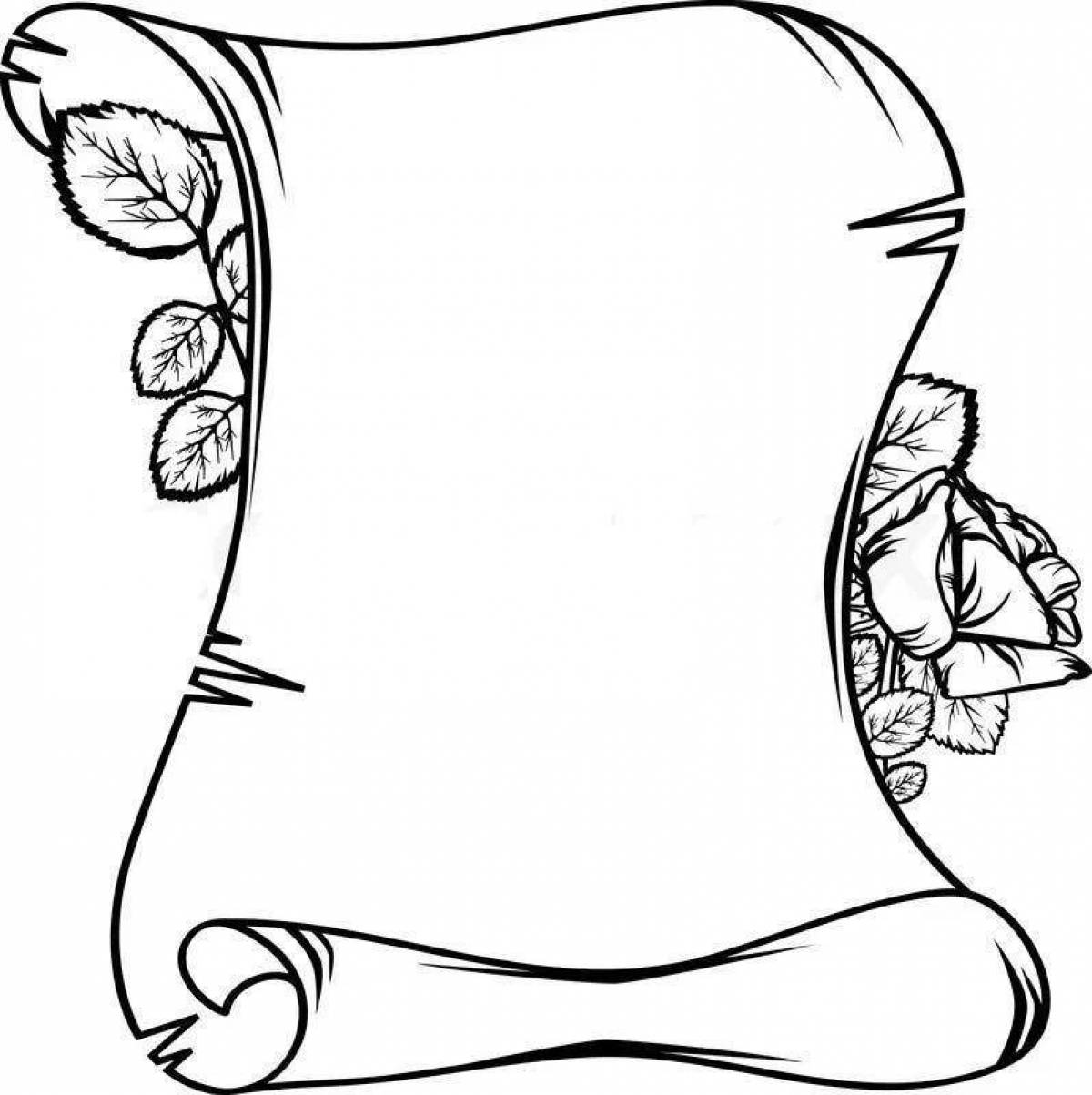 Dazzling Scroll coloring page