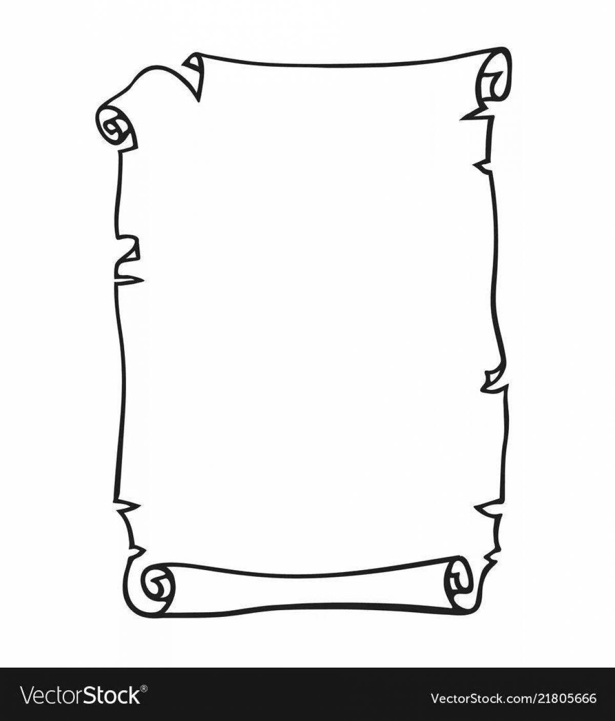 Color scroll coloring page