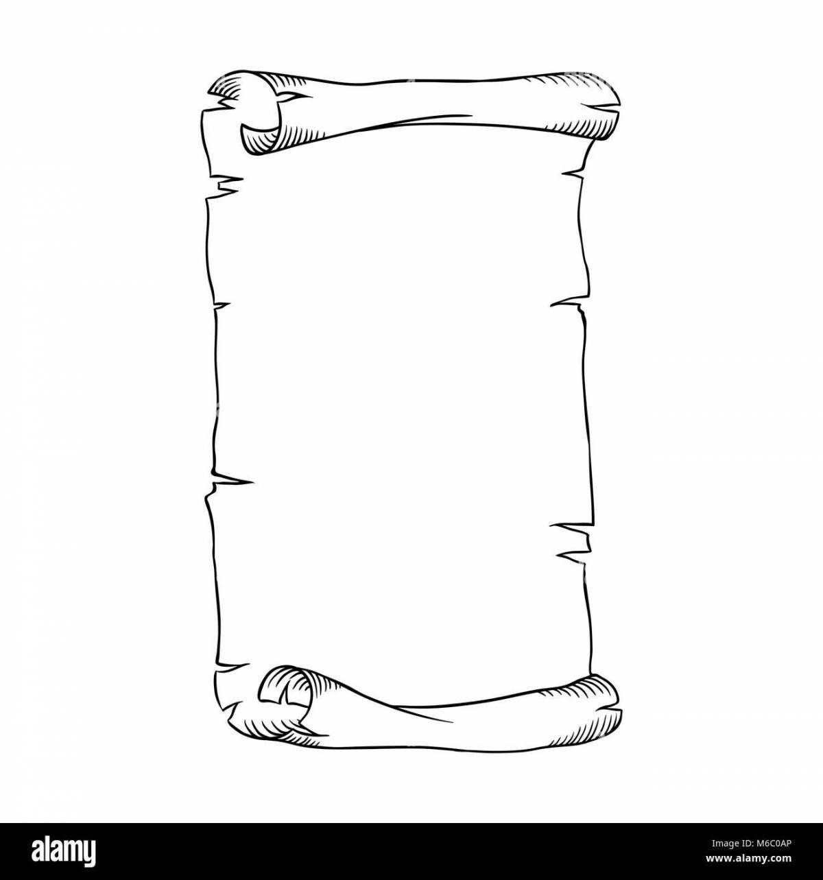 Creative scroll coloring page