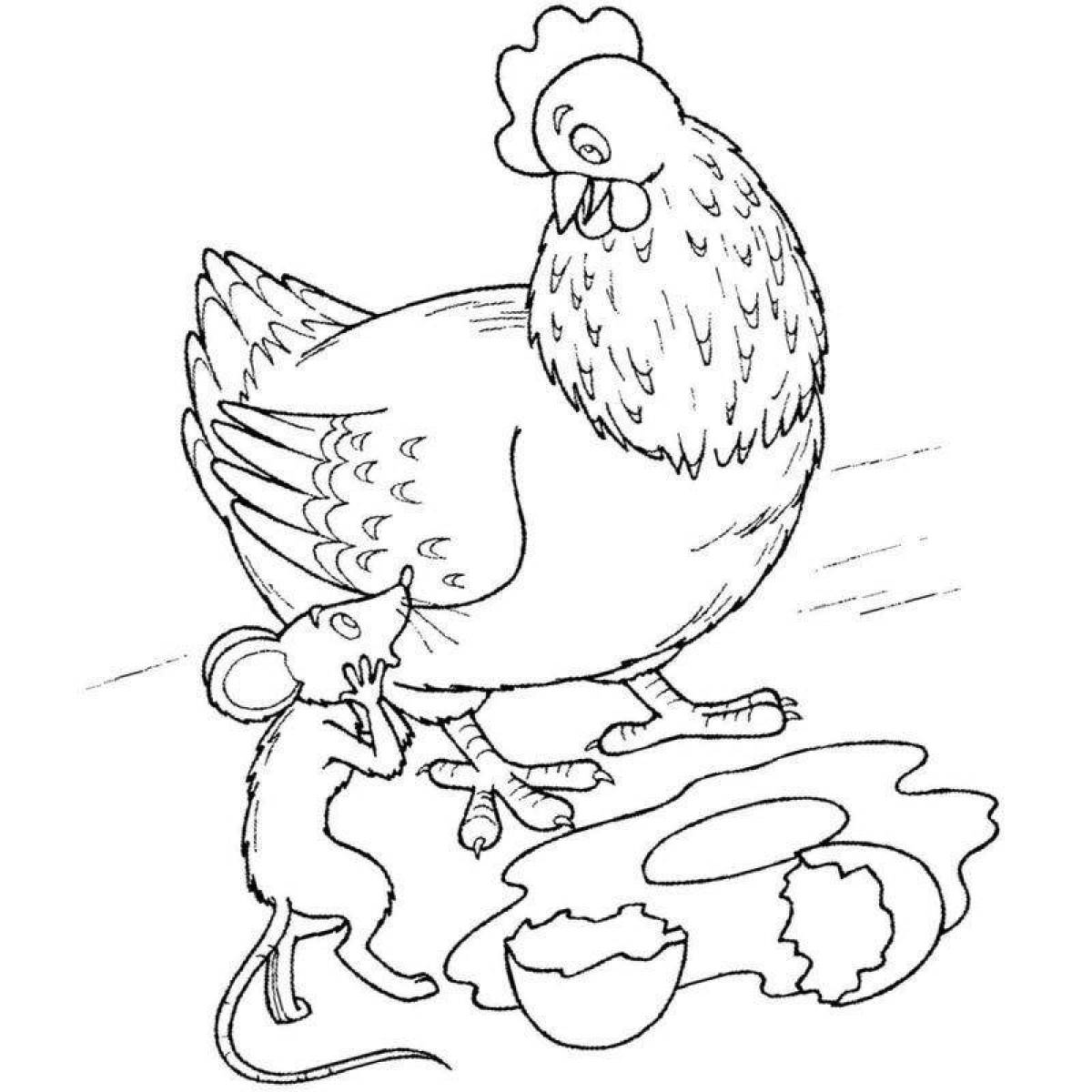 Cute chick pockmarked coloring for juniors
