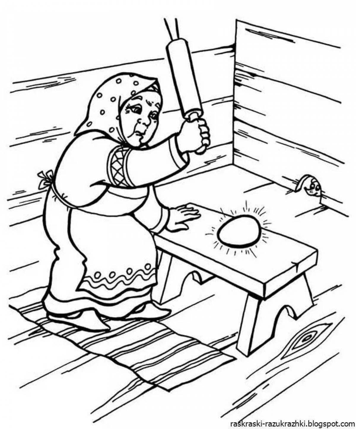 Chicken pockmarked coloring page for preschoolers