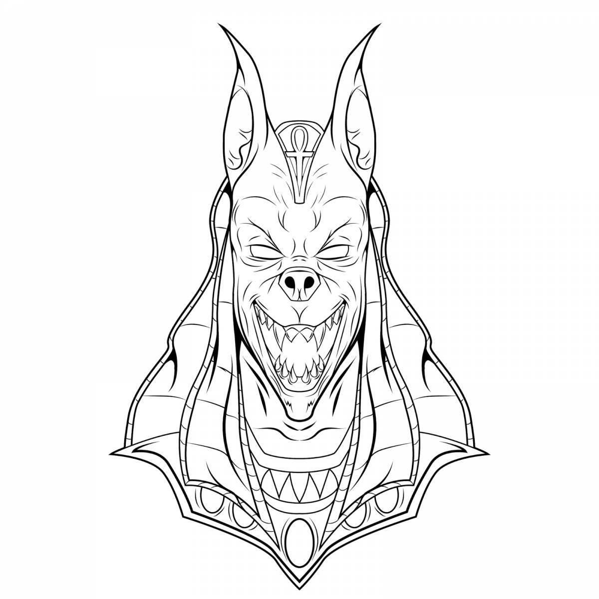 Anubis awesome coloring book