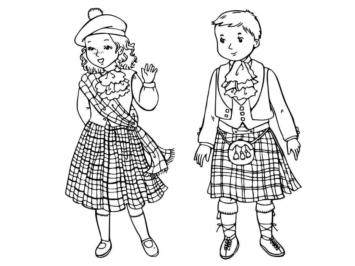 Adorable Costume Coloring Page