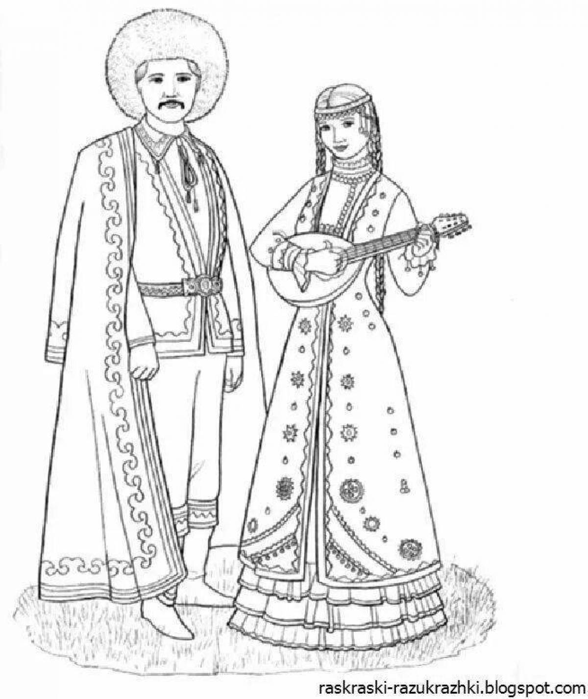 Festival costume coloring page