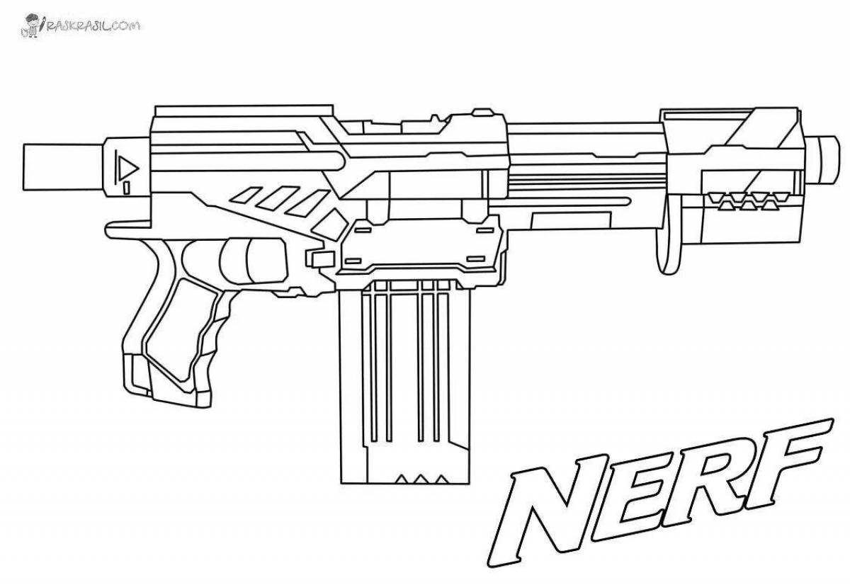 Playful blaster coloring page