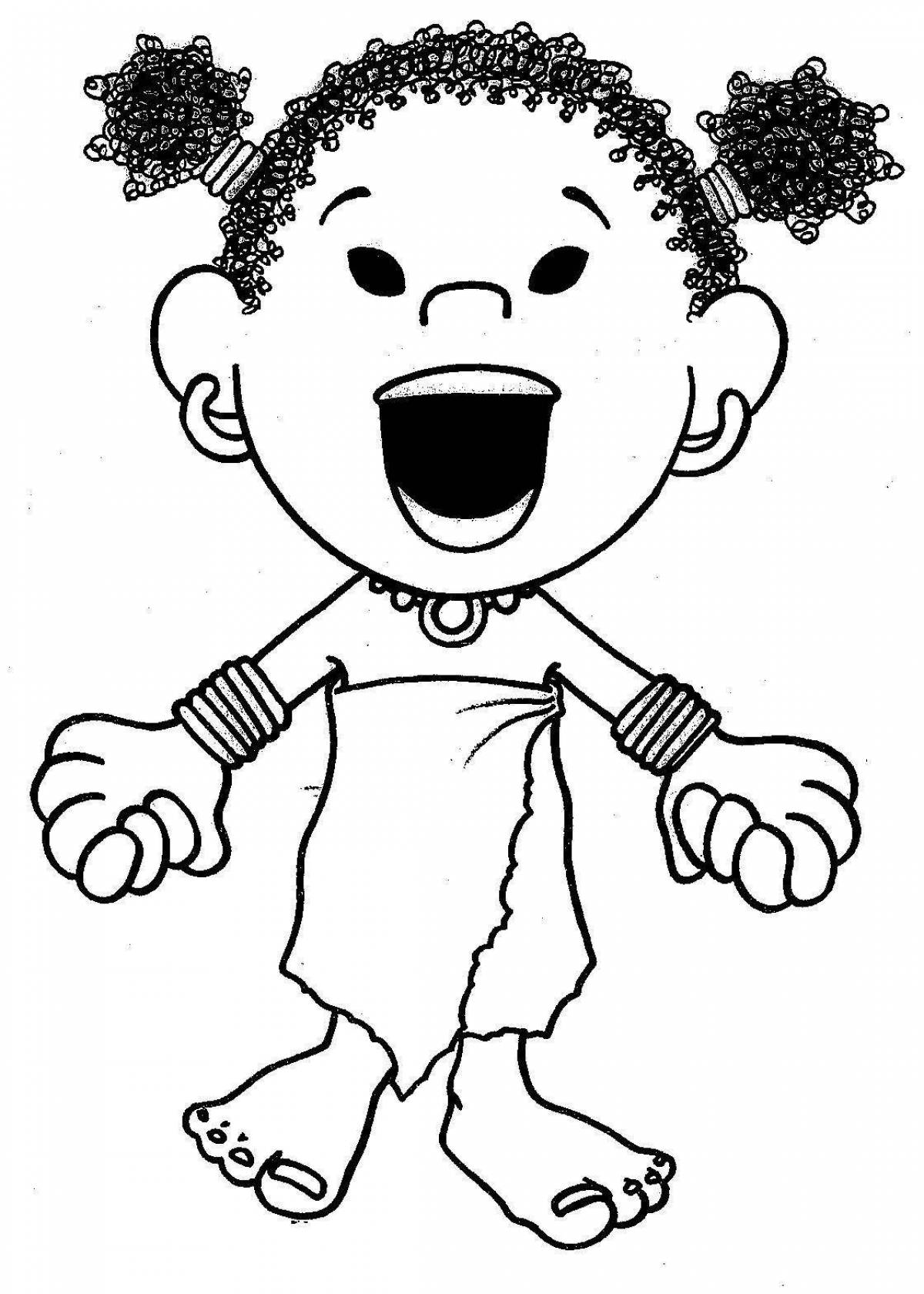 Bold coloring of a black man