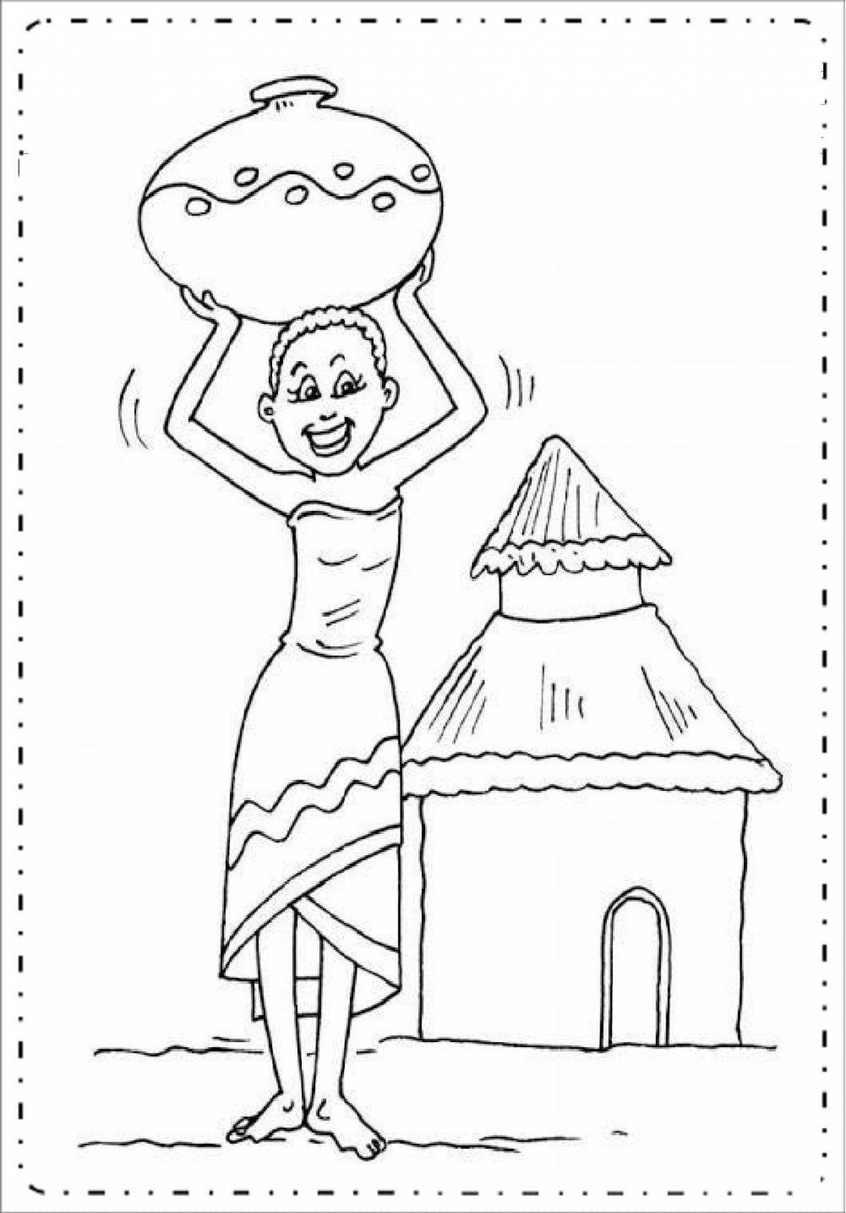 Live coloring of a black man