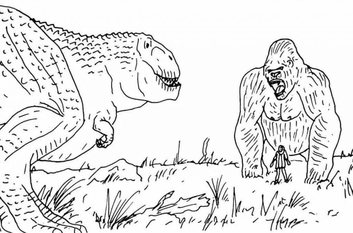 Kong's playful coloring page