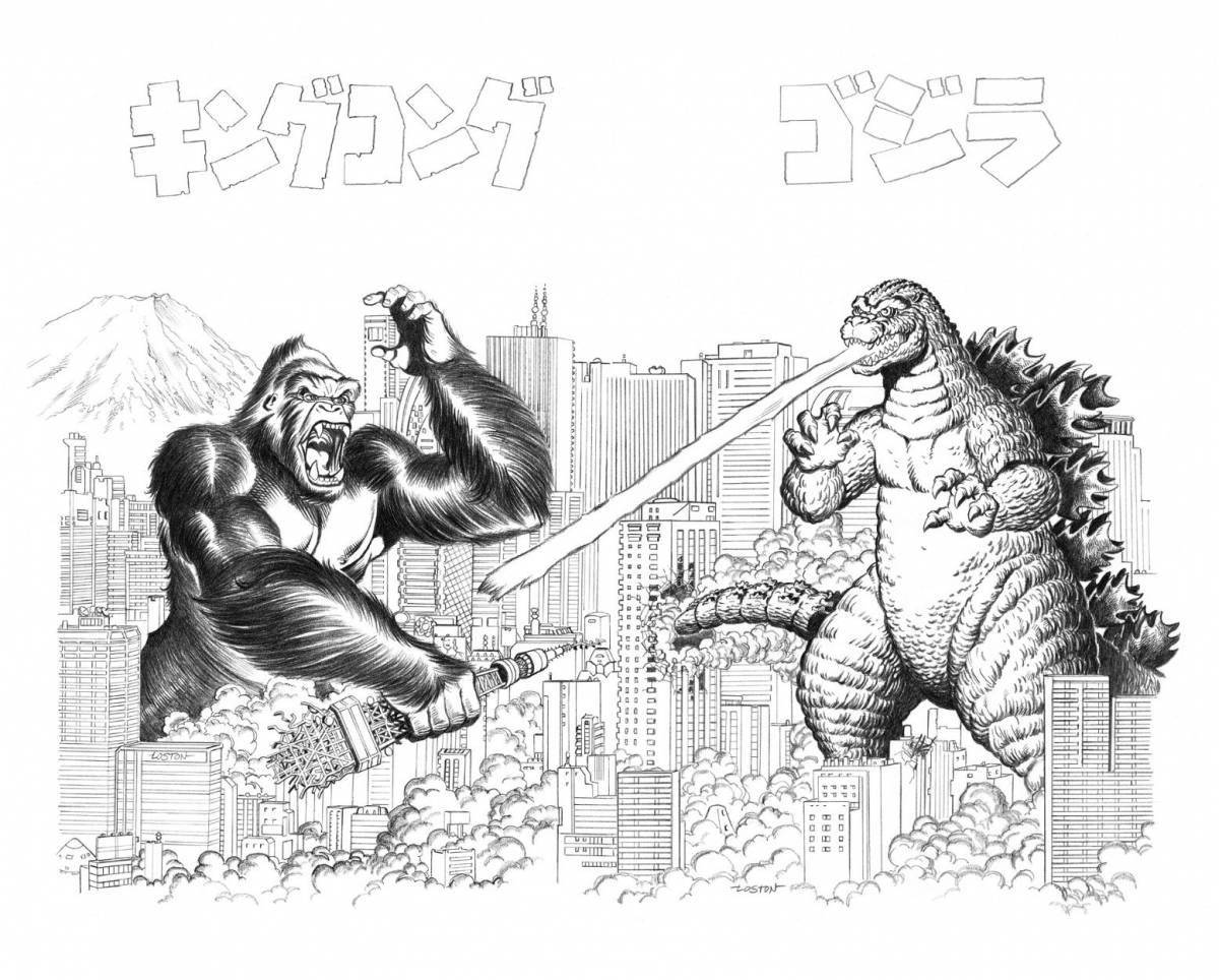 Gorgeous kong coloring page
