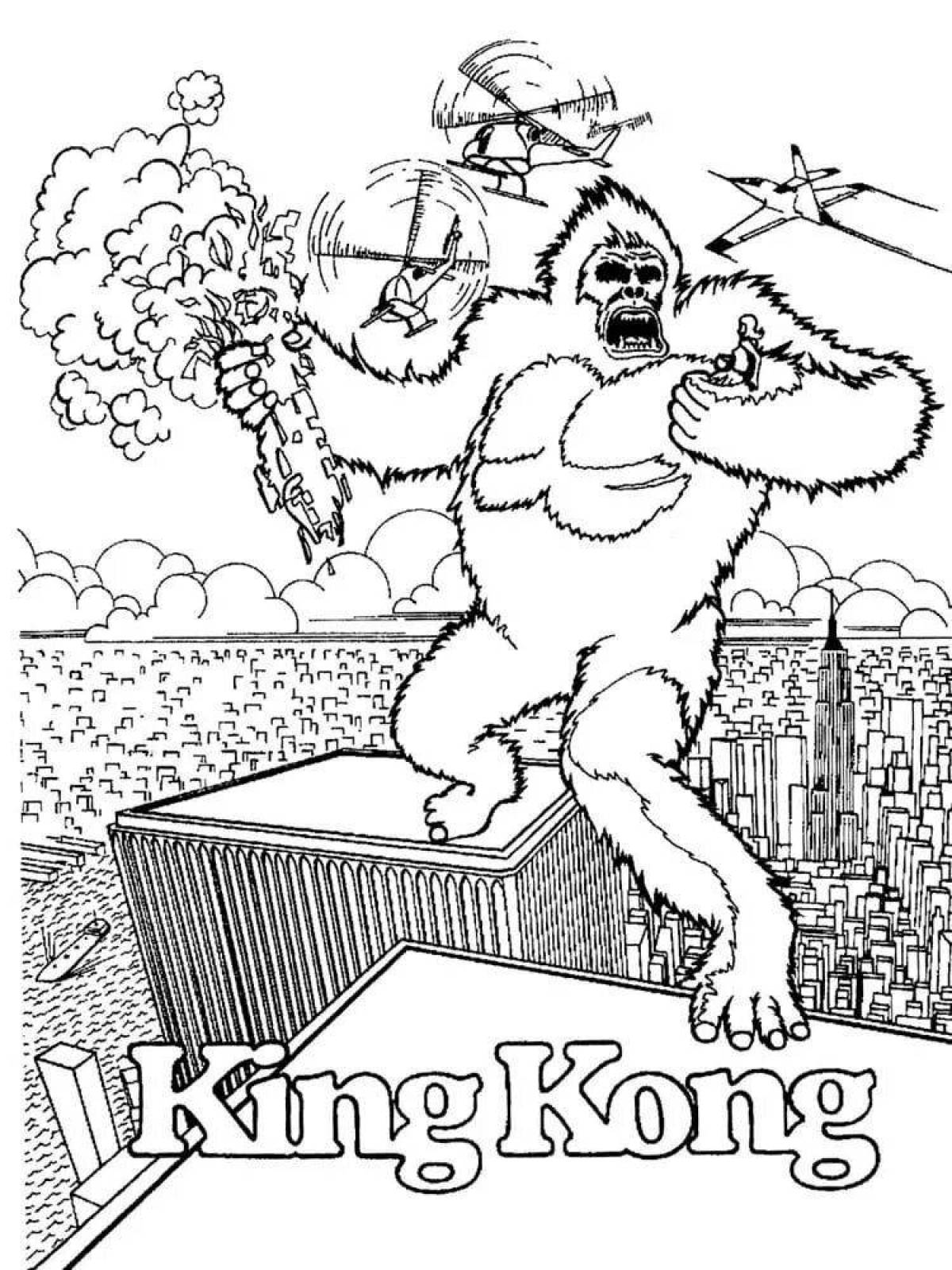 Amazing kong coloring page