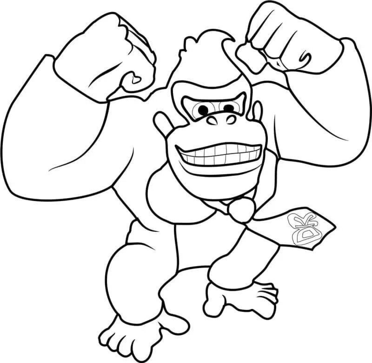 Awesome kong coloring page