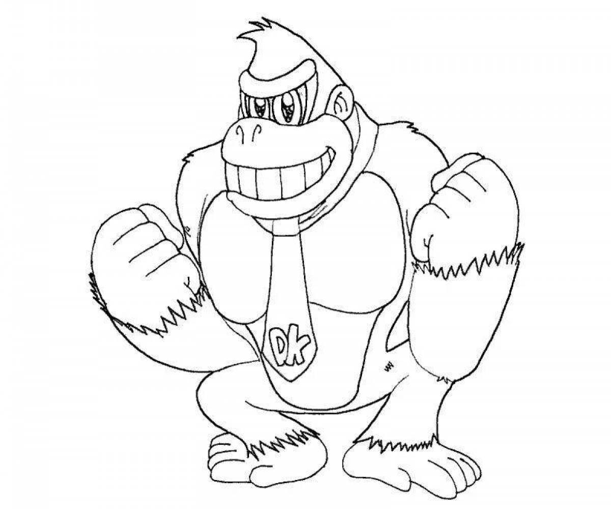 Outrageous kong coloring page