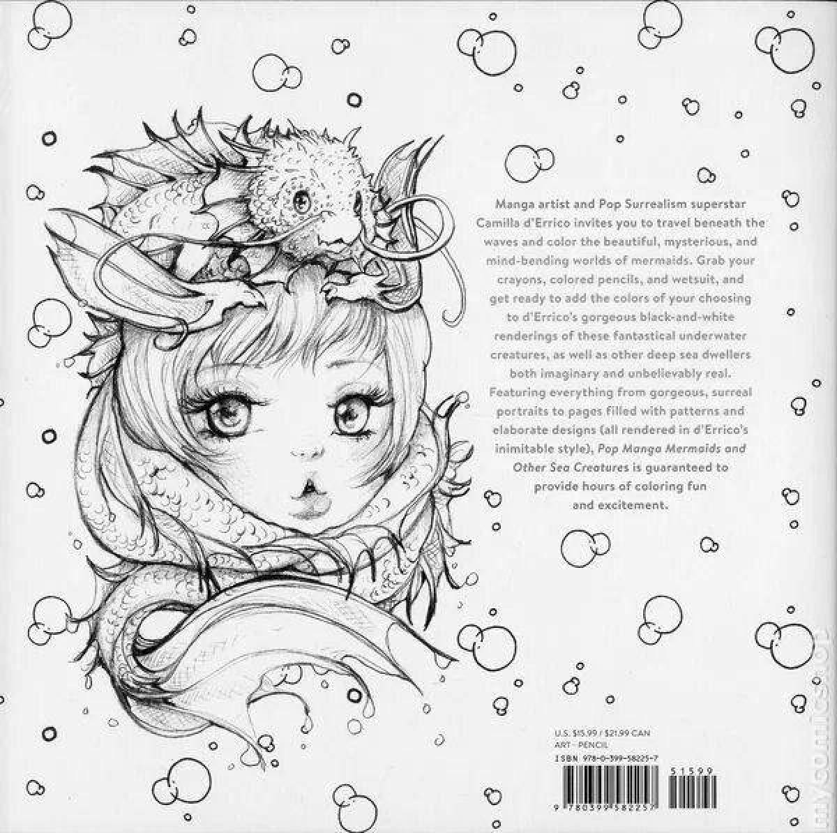 Magical pop manga coloring book