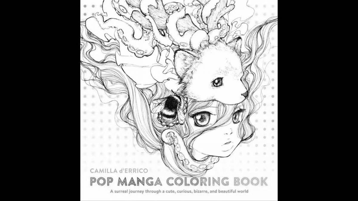 Amazing pop manga coloring page