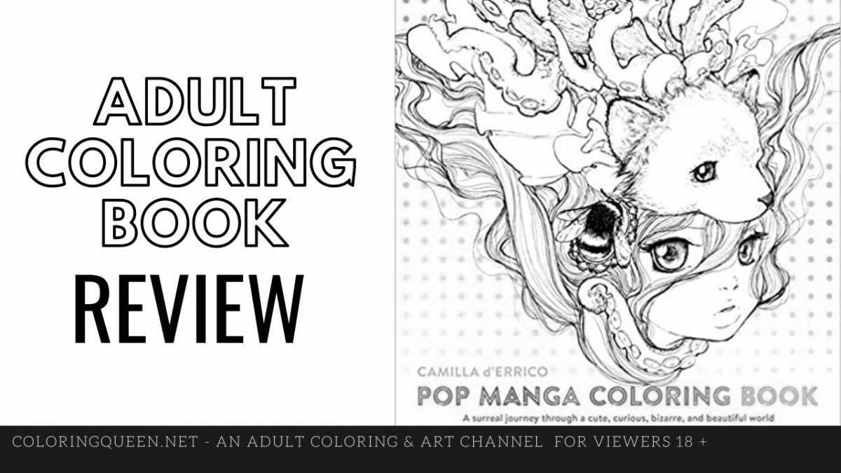 Attractive pop manga coloring page