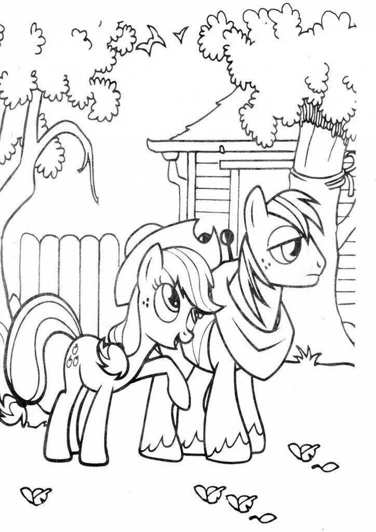 Great pony town coloring book